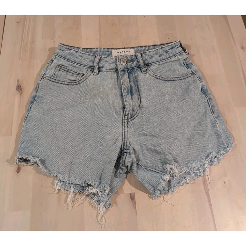PacSun Los Angeles Candle Blue Style 0213 Mom Short Blue Jean Short Sz 24